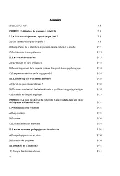 Le developpement de la creativite de l'enfant par la litterature