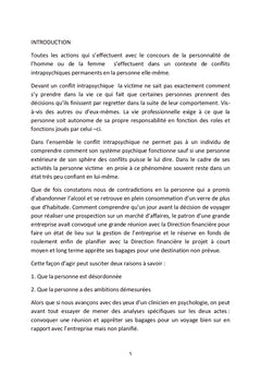 Aperçu syndromique des conflits intrapsychiques au quotidien
