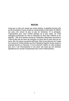 L'Utilite Publique et La Propriete Fonciere au Cameroun