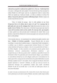 Le Paysage d'inter-religions