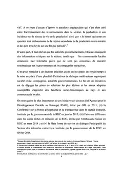 Perception des communautes sur les industries extractives