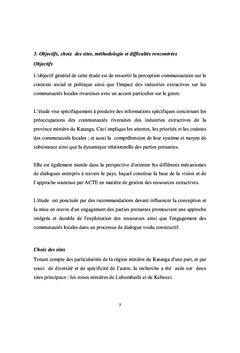 Perception des communautes sur les industries extractives