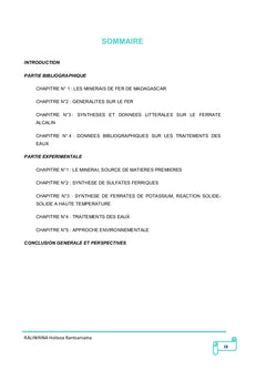 Contribution à l'étude de valorisation des minerais de fer