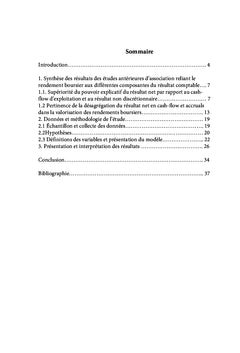 Le role des accruals discretionnaires dans la valorisation boursiere