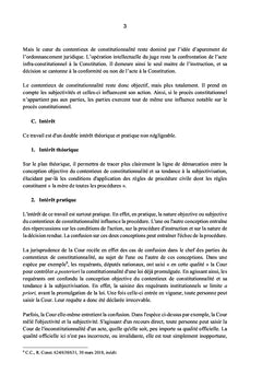 Objectivité et subjectivité en contentieux de constitutionnalité