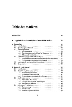 Structuration thematique de documents audio