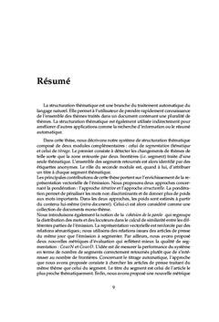 Structuration thematique de documents audio