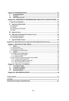 Contribution A l'elaboration d'un plan de gestion des ressources