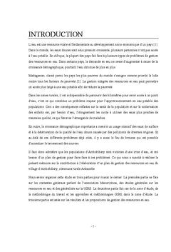 Contribution A l'elaboration d'un plan de gestion des ressources