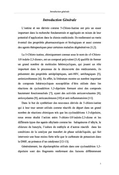 Synthèse de nouveaux derives de 5-Chloroisatine