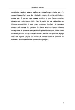 Synthèse de nouveaux derives de 5-Chloroisatine