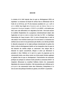 Implantation du ReDD+ et participation locale dans les pays du Sud