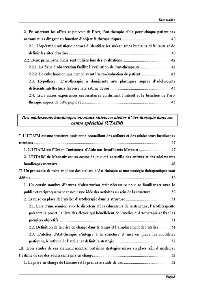 Une experience d'art-therapie A dominante arts plastiques