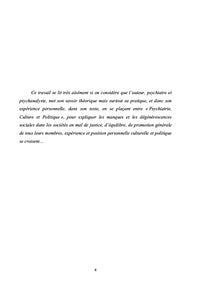 Psychiatrie, culture et politique