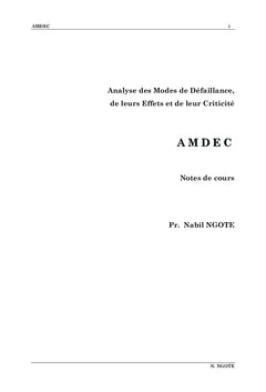 Analyse des Modes de Defaillance, de leurs effets et de leur Criticite