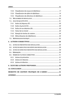 Analyse des Modes de Defaillance, de leurs effets et de leur Criticite