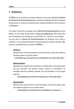 Analyse des Modes de Defaillance, de leurs effets et de leur Criticite