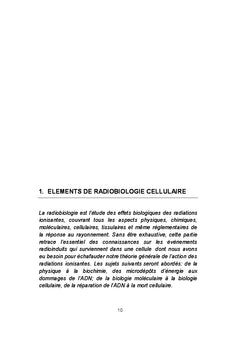 Effets biologiques des radiations ionisantes