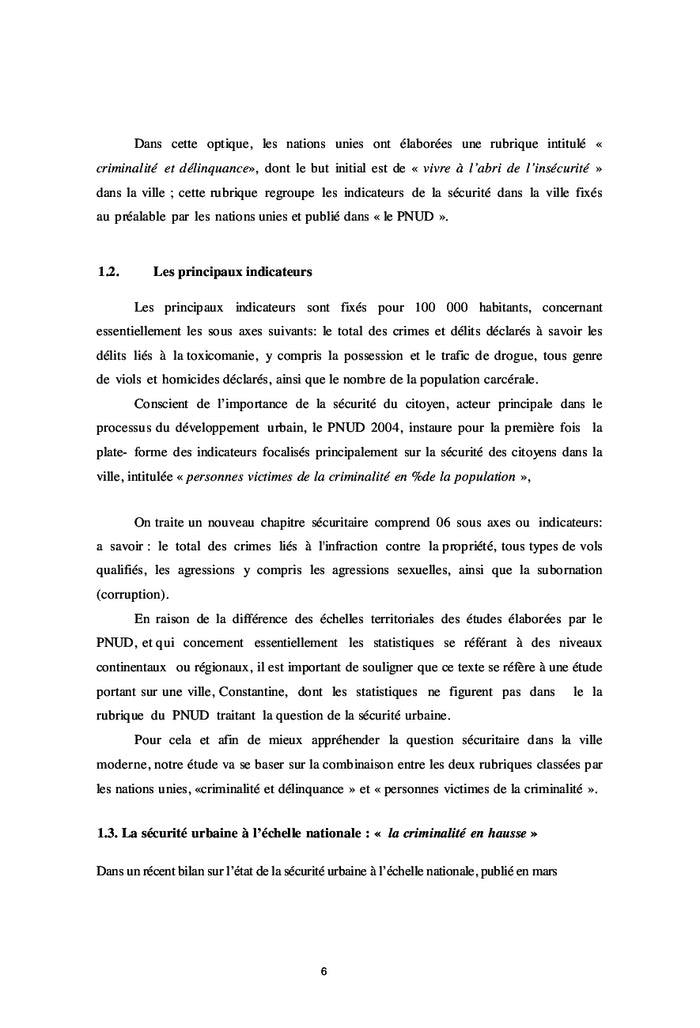 La sécurité des villes urbaines