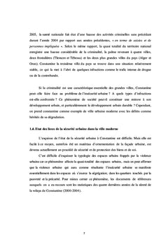 La sécurité des villes urbaines