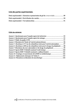 Etude des proprietes pharmacologiques de Aloe macroclada