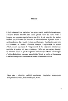 Mobilite internationale des etudiants etrangers vers le Maroc