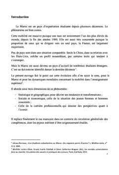 Mobilite internationale des etudiants etrangers vers le Maroc