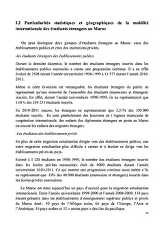Mobilite internationale des etudiants etrangers vers le Maroc