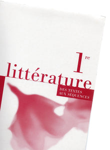 Littérature première, tome 1 : Livre du maître