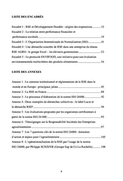 La Responsabilite Societale des entreprises Agroalimentaires