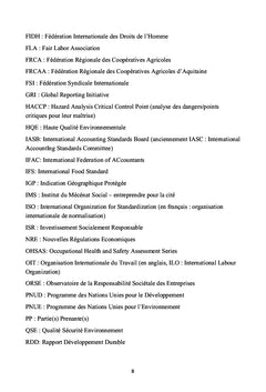 La Responsabilite Societale des entreprises Agroalimentaires