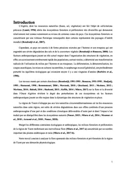 Milieux forestiers et pré-forestiers de la région de Tiaret (Algérie)