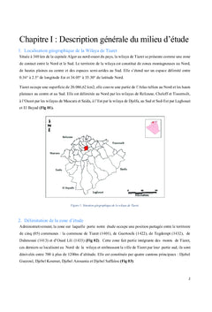 Milieux forestiers et pré-forestiers de la région de Tiaret (Algérie)