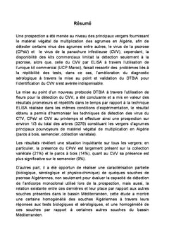 La psorose et la panachure infectieuse sur les agrumes en Algérie