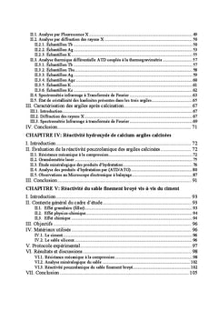 Pouzzolanicite des mineraux argileux: effet des mineraux associes