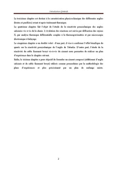 Pouzzolanicite des mineraux argileux: effet des mineraux associes
