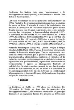 Pollution de l'eau et de ses ressources