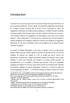 Politiques linguistiques des parents d'eleves anglophones de Montreal