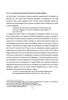 Politiques linguistiques des parents d'eleves anglophones de Montreal