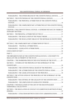 LE CONSEIL CONSTITUTIONNEL AU CAMEROUN