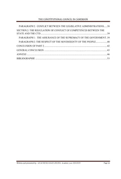 LE CONSEIL CONSTITUTIONNEL AU CAMEROUN