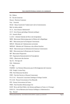 LE CONSEIL CONSTITUTIONNEL AU CAMEROUN