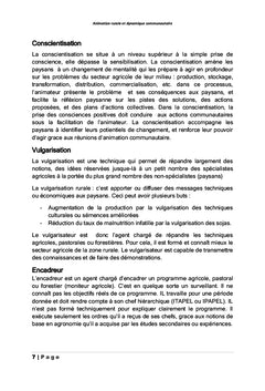 Animation et dynamique communautaire