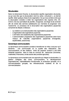 Animation et dynamique communautaire