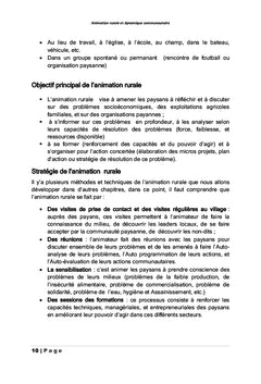 Animation et dynamique communautaire
