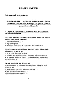 L'égalité des sexes à l'école élémentaire, exemple de l'ABCD de l'égalité