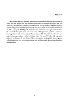 Utilisation des signaux EEG pour la commande des robots