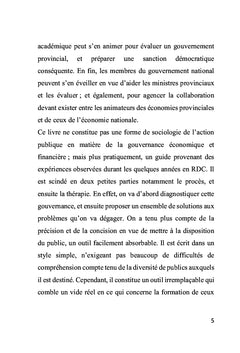 Gouvernance de l'économie et des finances provinciales: