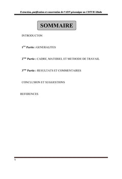 ADN génomique,extraction et purification