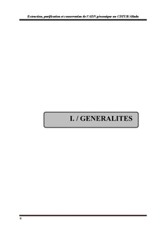 ADN génomique,extraction et purification